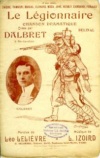 Le Légionnaire : chanson dramatique créée par Dalbret (illustration Léon Pousthomis), H. Delormel Éditeur .